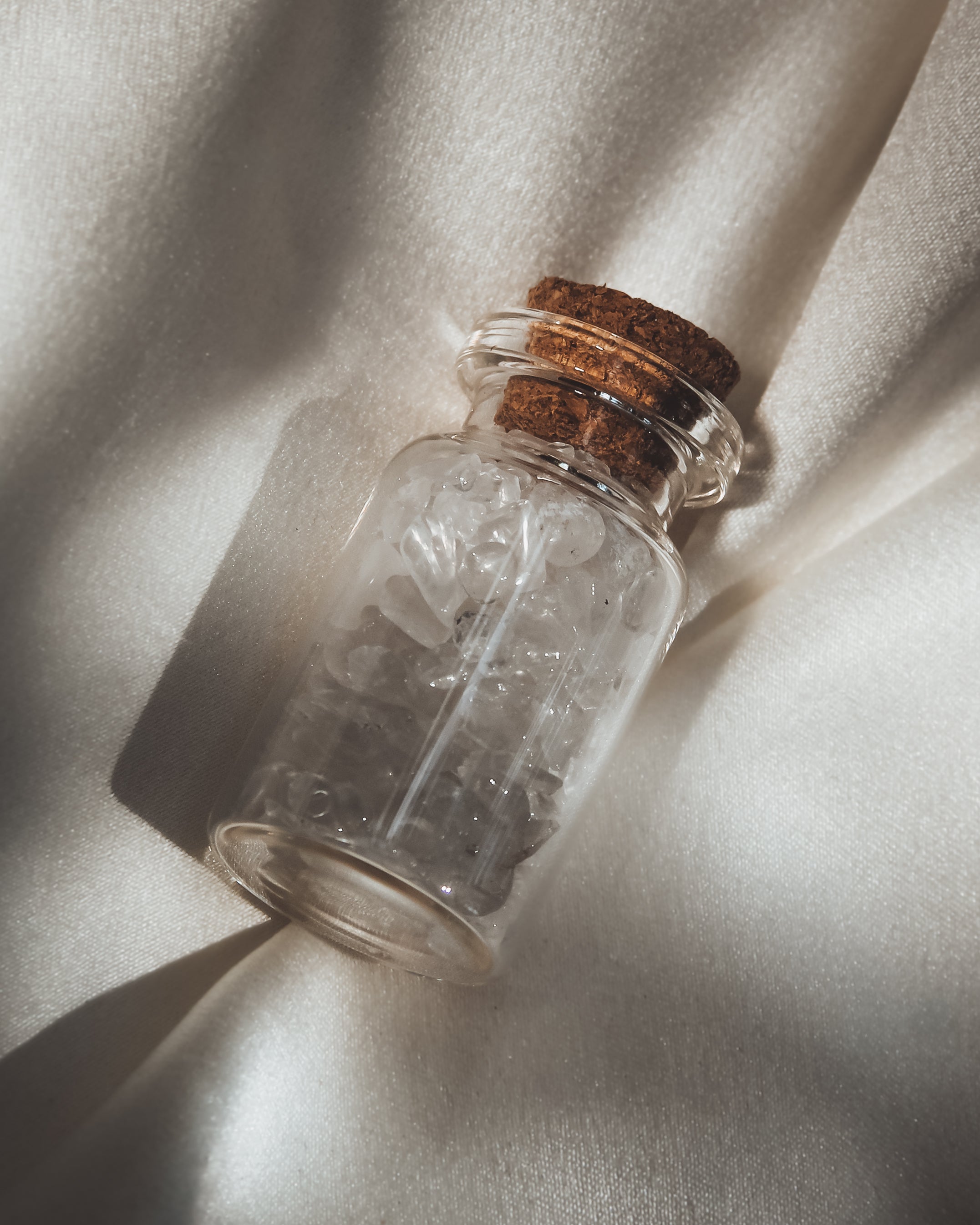 Botella Amuleto Cuarzo Blanco